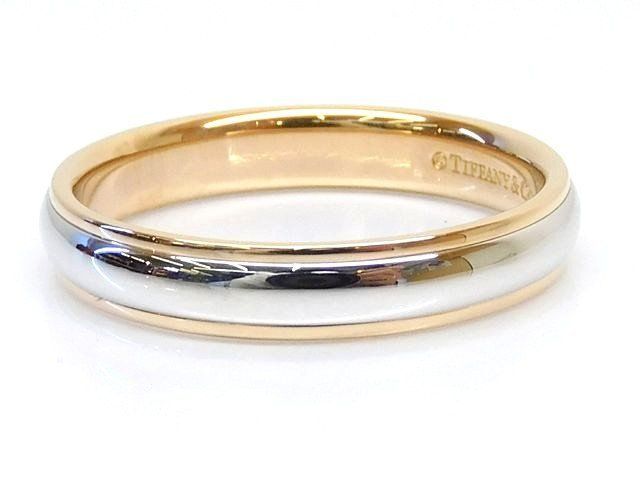 ティファニー K 18 Pt 950 リング 21号 ピンクゴールド プラチナ 約6 4 g メンズ TIFFANY＆Co 7 J L●