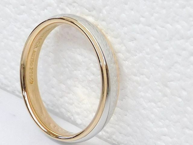  ティファニー K 18 Pt 950 リング 21号 ピンクゴールド プラチナ 約6 4 g メンズ TIFFANY＆Co 7 J L● リング 指輪 アクセサリー