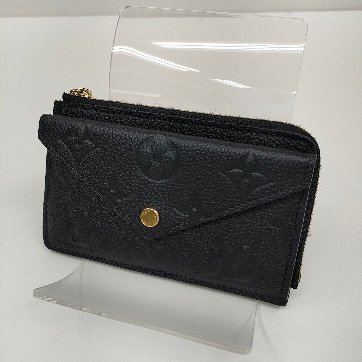 LOUIS VUITTON ルイ ヴィトン カードケース ポルト カルト･レクト ヴェルソ モノグラム アンプラント コインケース M 69421 レディース レザー ブラック