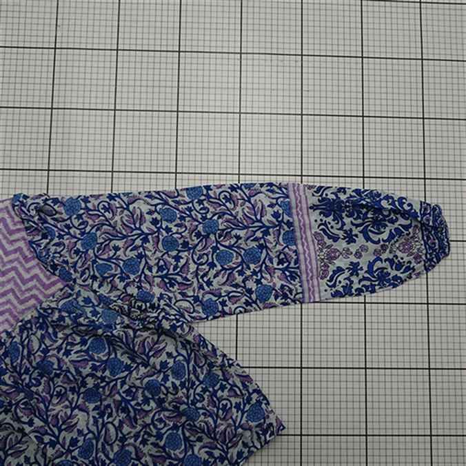 花柄コットンブラウス