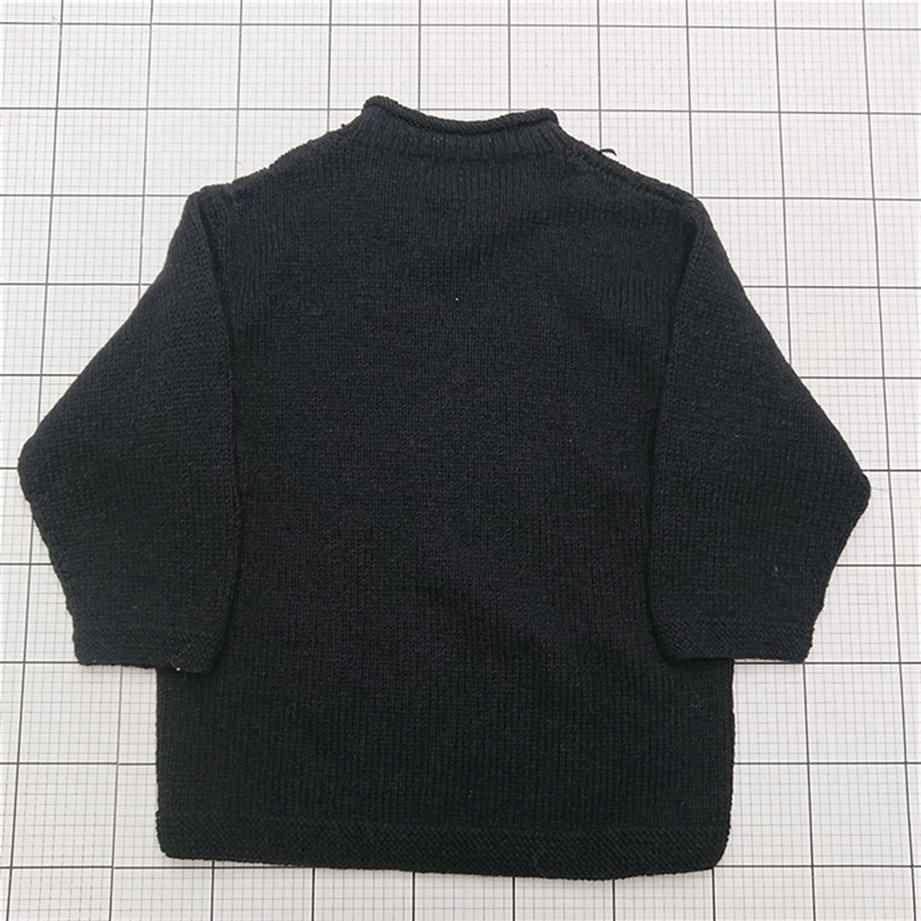 ⊇ マクマホンウーレン Mcmahon Woolen デイジー柄ウールニットセーター ブラック系 レディース E