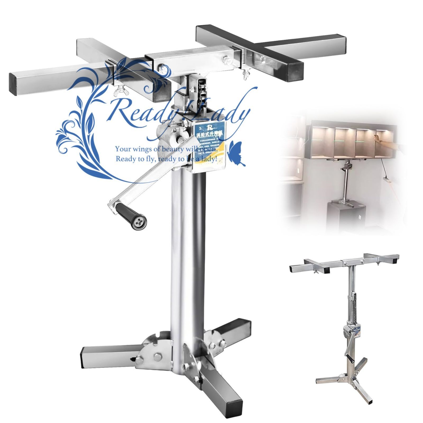 リフター 突っ張り棒 重い物を持ち上げる道具 ジャッキ 補助 支え棒 耐荷重150 kg 多機能 高さ調整 労力節約 手動|電動両用 55～120 cm