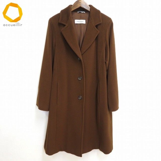 【極美品】MARINA RINALDI カシミヤ ウール チェスターコート 13 w マリナリナルディ MARINA RINALDI チェスター コート 13 茶 ロング