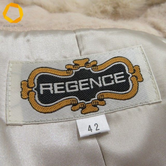 w レジァンス REGENCE コート 42 ベージュ系 アルパカ ウール混 ミンク