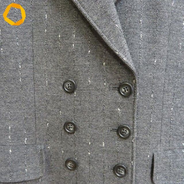 w ジュンアシダ jun ashida テーラード ジャケット 7号 グレー ラメ