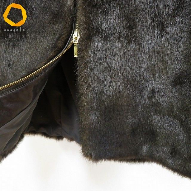 w ダーマコレクション DAMA collection フェイクファー ベスト 2 こげ