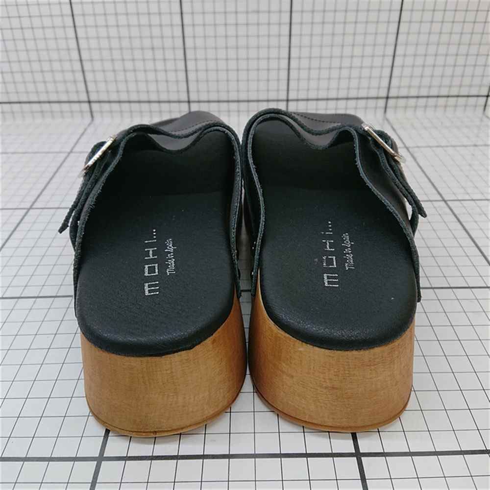  ⊂ モヒ MOHI ブラック系 ウッドソールサンダル 37 レディース E その他 ルームウェア パジャマ