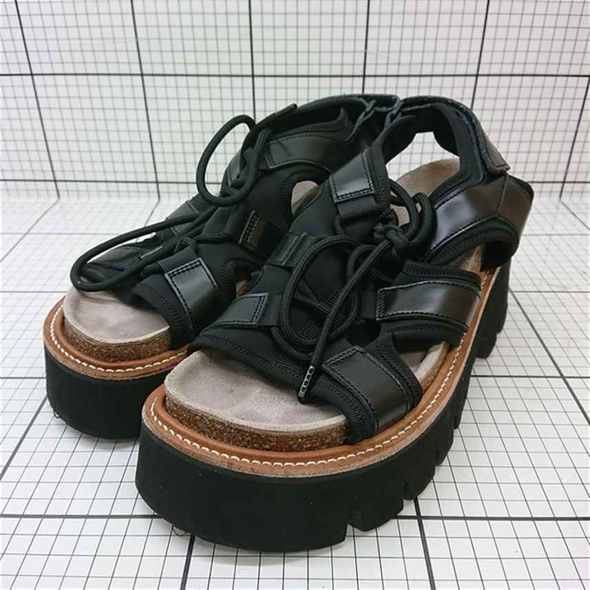 ⊂ MAISON SPECIAL Shoe Factory 厚底サンダル ブラック系 レディース E