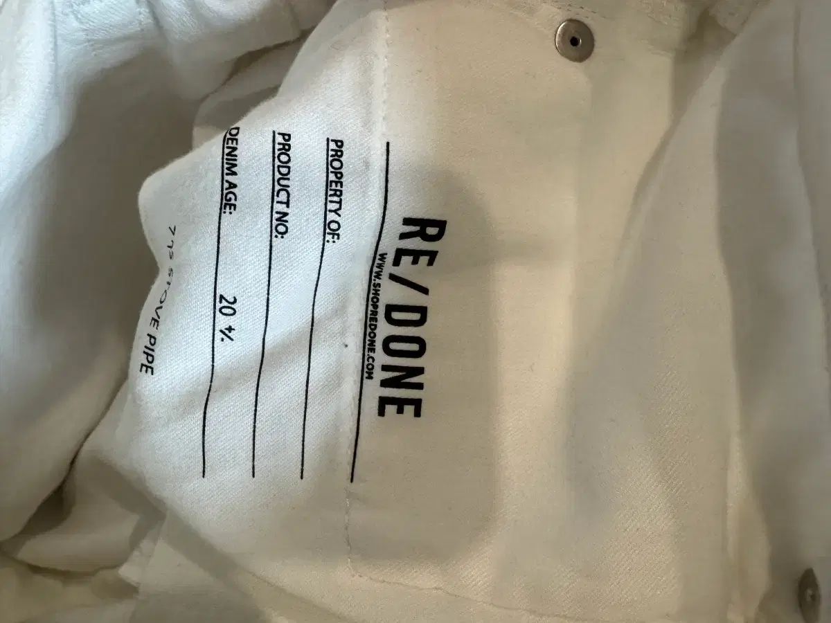  re done リーダン 白 デニム パンツ その他 デニム ジーンズ