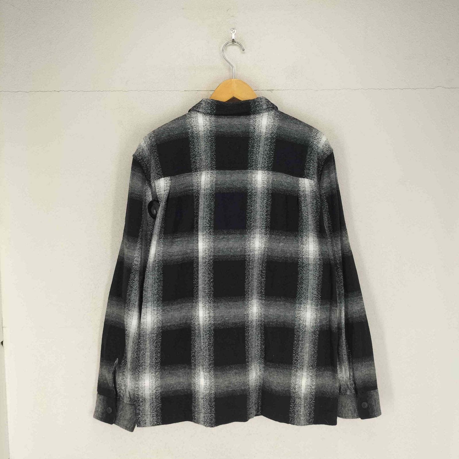 ユーズドフルギ USED古着 オンブレチェックジップシャツ street メンズ