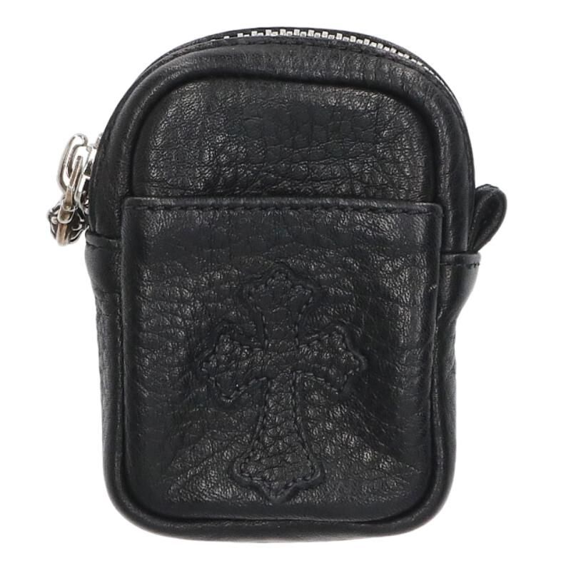 クロムハーツ MICRO TAKA/マイクロタカ クロスパッチ付きレザーポーチ