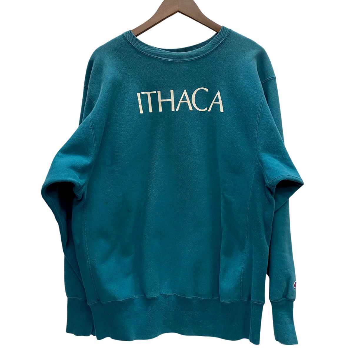 チャンピオン Champion 90 s REVERSE WEAVE ITHACA ターコイズブルー スウェット ブルー XLサイズ 201 MT-5027 VB