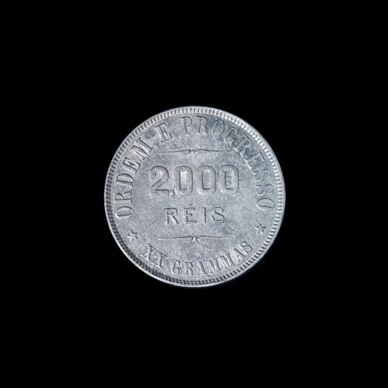 BRAZIL ブラジル 2000 Reis 1907年 レイス 外国コイン 銀貨