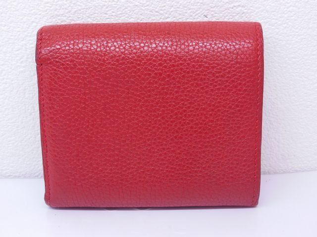 ヴィトン M 64419 CA 4188 ポルトフォイユ ドゥブルV レザー コンパクトウォレット 財布 レッド×モノグラム LOUIS VUITTON □7 L