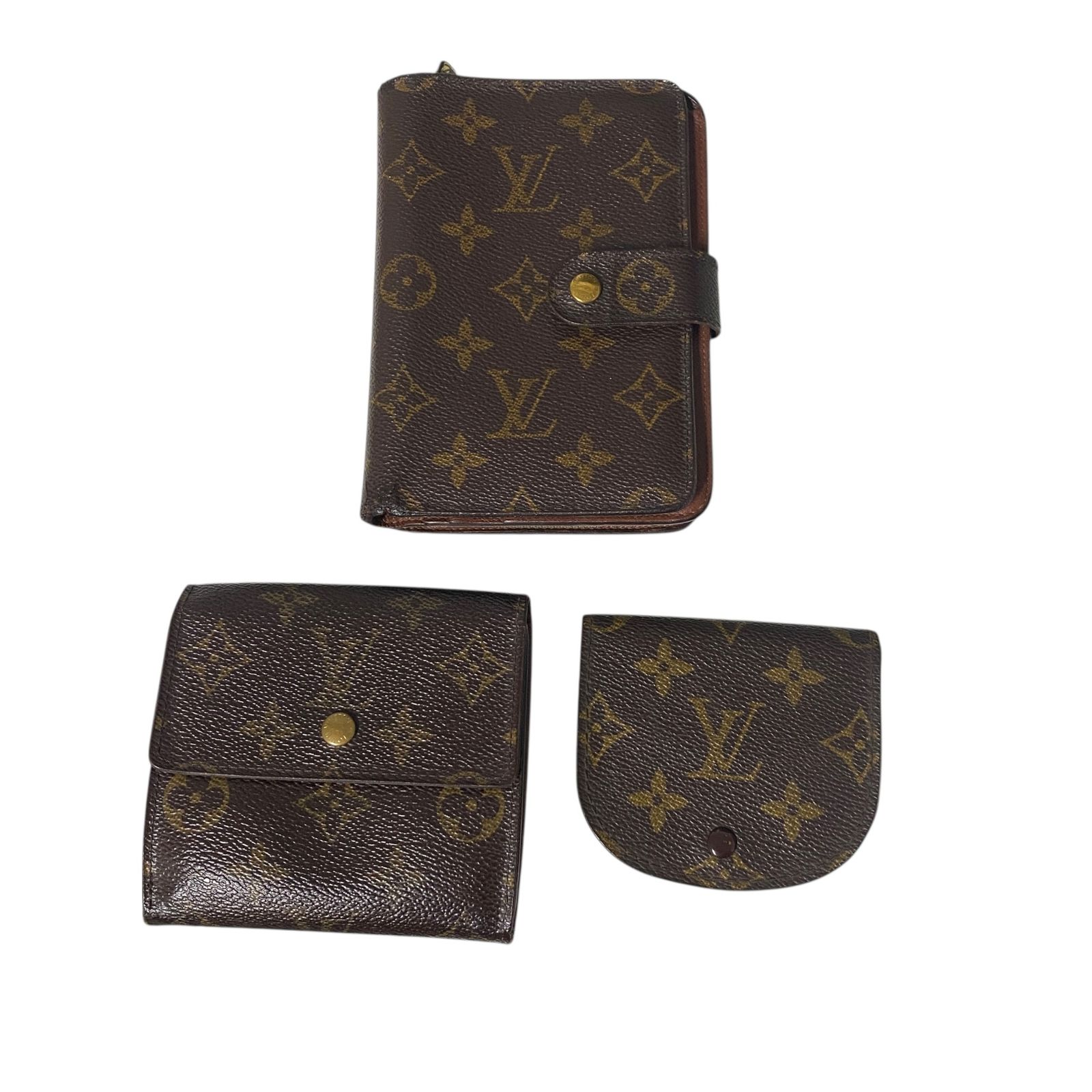 中古品】LOUIS VUITTON ルイヴィトン 財布 手帳 コインケース 3点