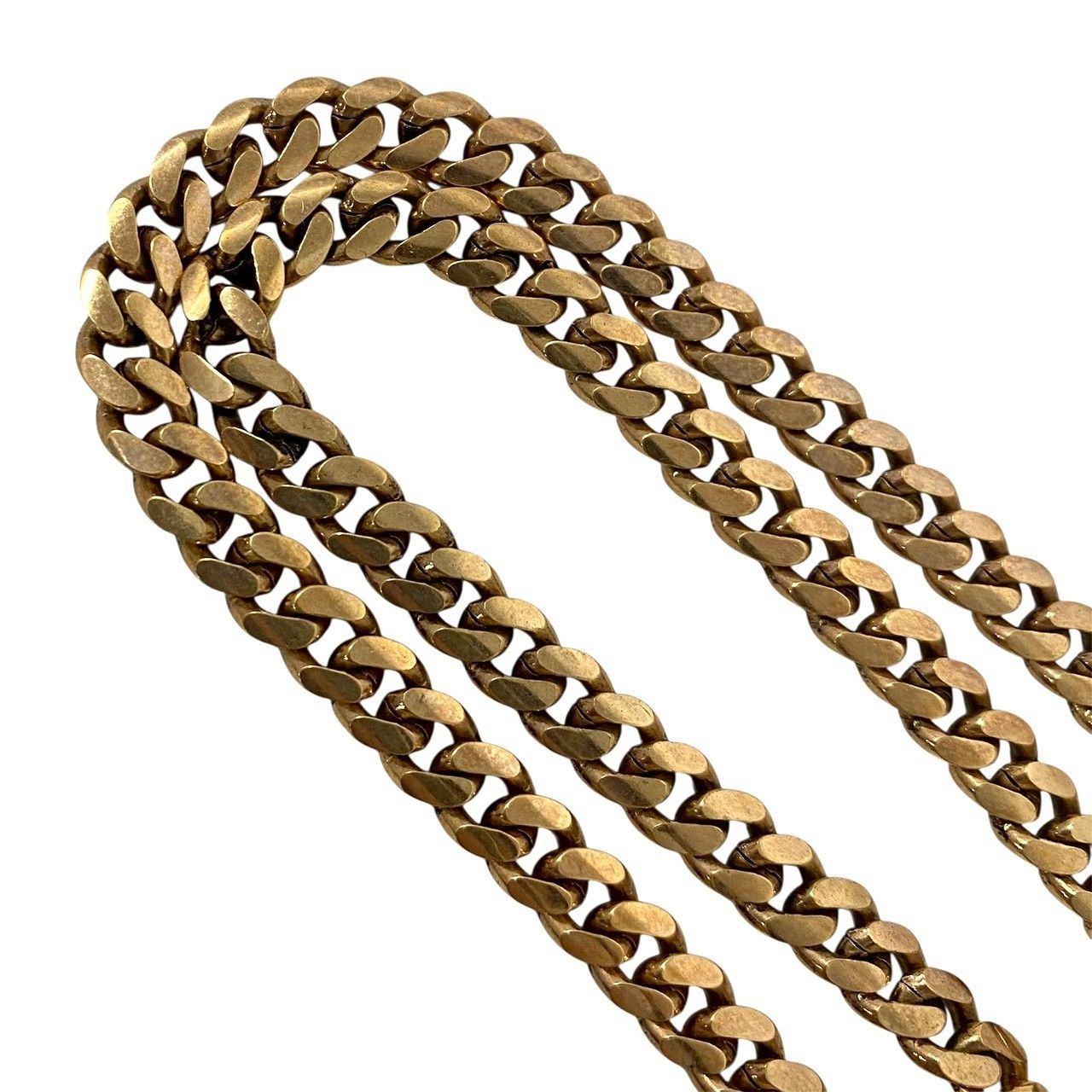 Y【VERSACE】ロゴ ラインストーン ネックレス ゴールド/金カラー