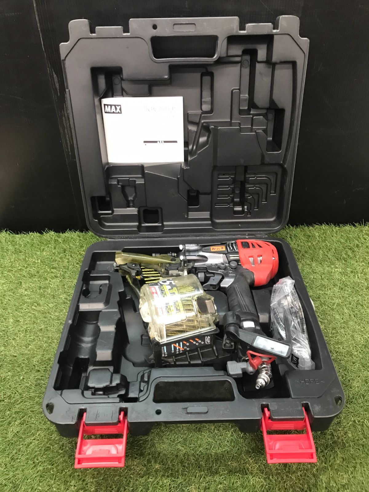 品 0906 MAX マックス 65㎜高圧釘打ち機スーパーネイラ マイスターグレー HN-65 N 4 D -G HN 91016