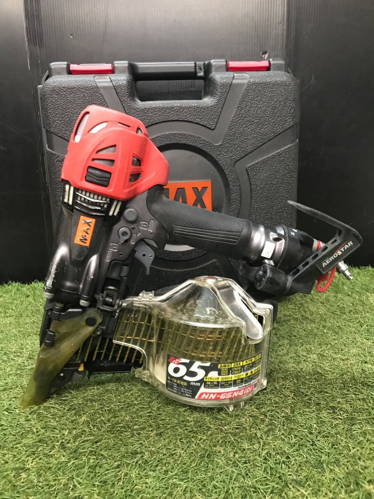 品 0906 MAX マックス 65㎜高圧釘打ち機スーパーネイラ マイスターグレー HN-65 N 4 D -G HN 91016