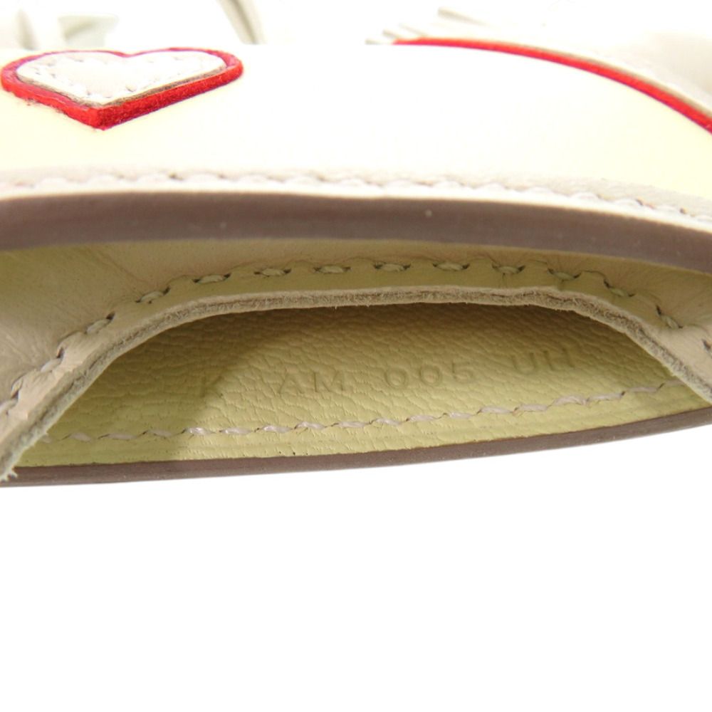  ♥品 エルメス ロデオ ロベオクールPM ハート アニョーミロ クレ K刻印 白 キーホルダー 1260 HERMES その他 小物