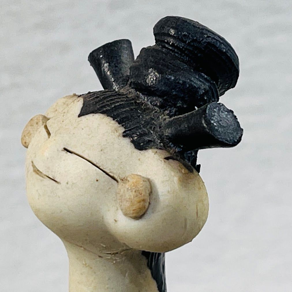 砥部焼青芳人形背の高い念ずれば花開く高29センチ