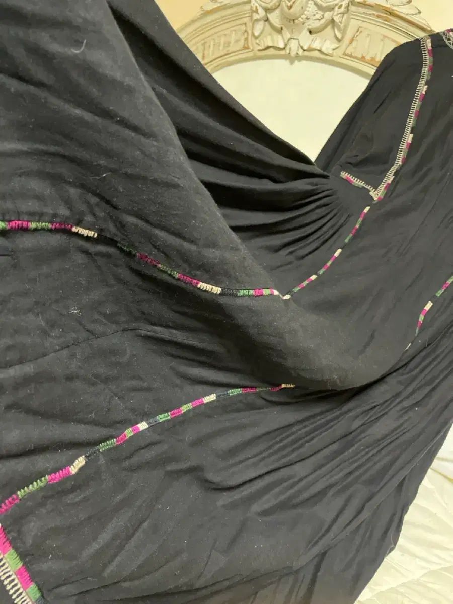  Isabel Marant イサベル マラン ブラック 刺繍 ロング シルクワンピース 長袖 七分袖 その他