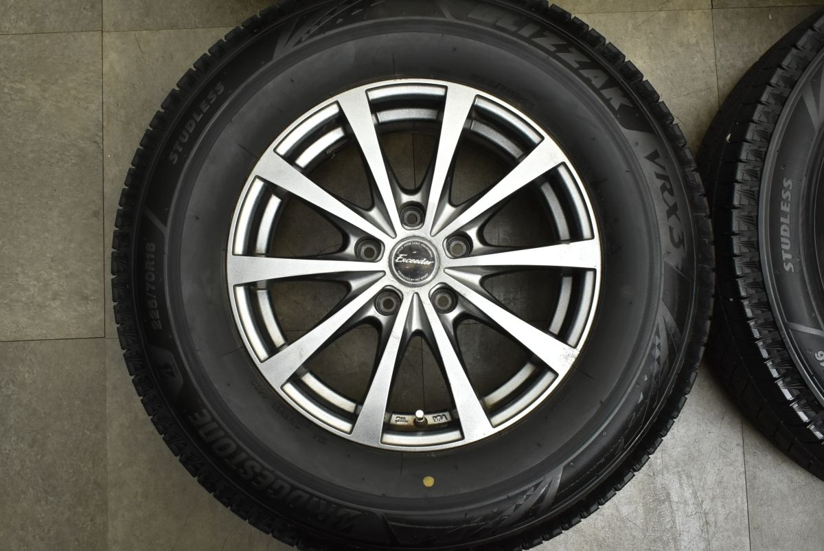 バリ溝 エクシーダー 16 in 6 5 J 38 PCD 114 3 ブリザックVRX 225 70 R レクサスNX ハリアー RAV 4 エクストレイル CX 8 デリカD