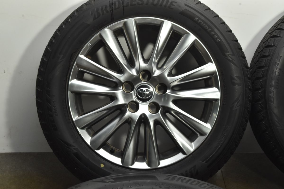  バリ溝 トヨタ 60 ハリアー ム 18 in 7.5 J 45 PCD 114.3 ブリザックDM-V 3 235|55 R レクサス NX RAV 4 ヴァンガード 流用 18インチ タイヤ ホイールセット