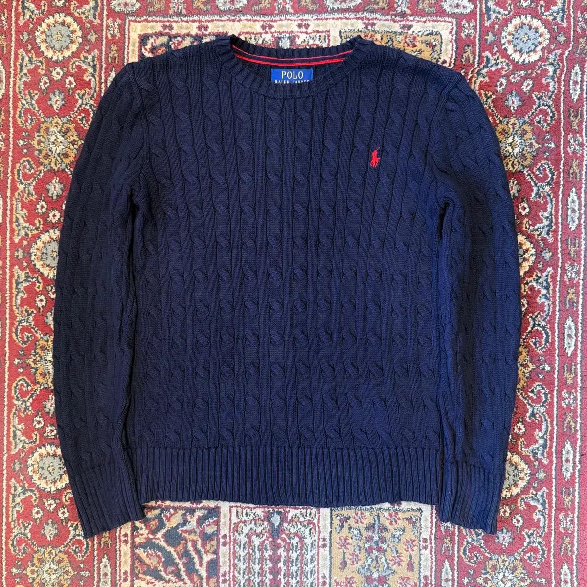 ポロ ラルフローレン コットン ケーブル ニット 44