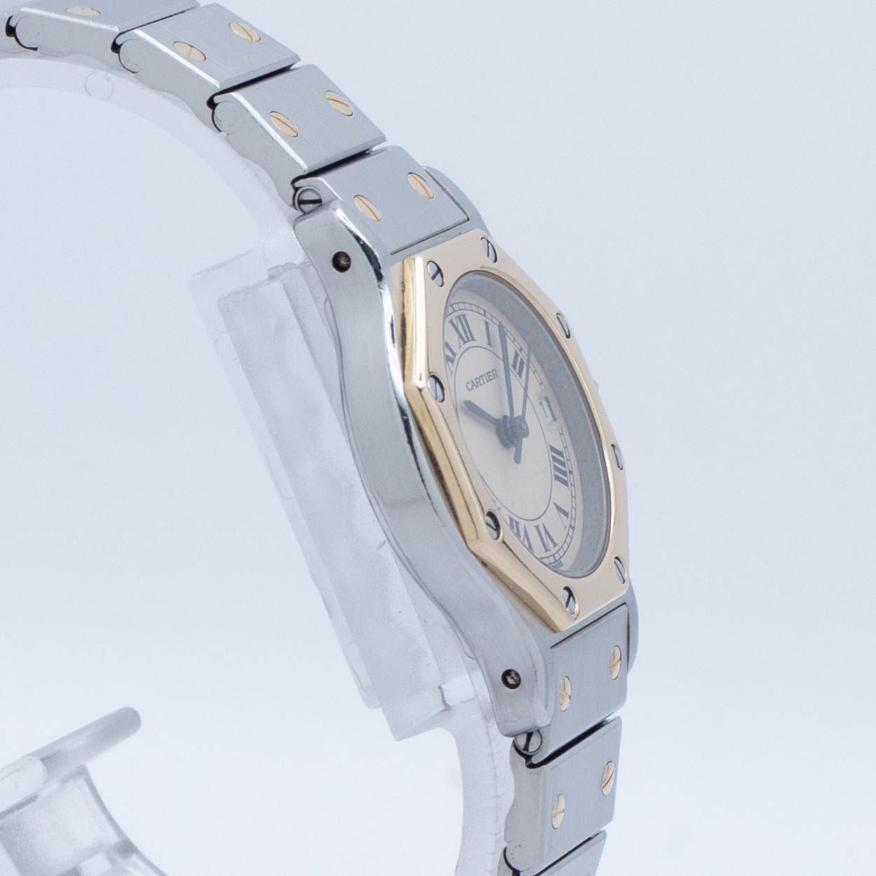 カルティエ Cartier サントス オクタゴン Santos クォーツ 腕時計 レディース アイボリー