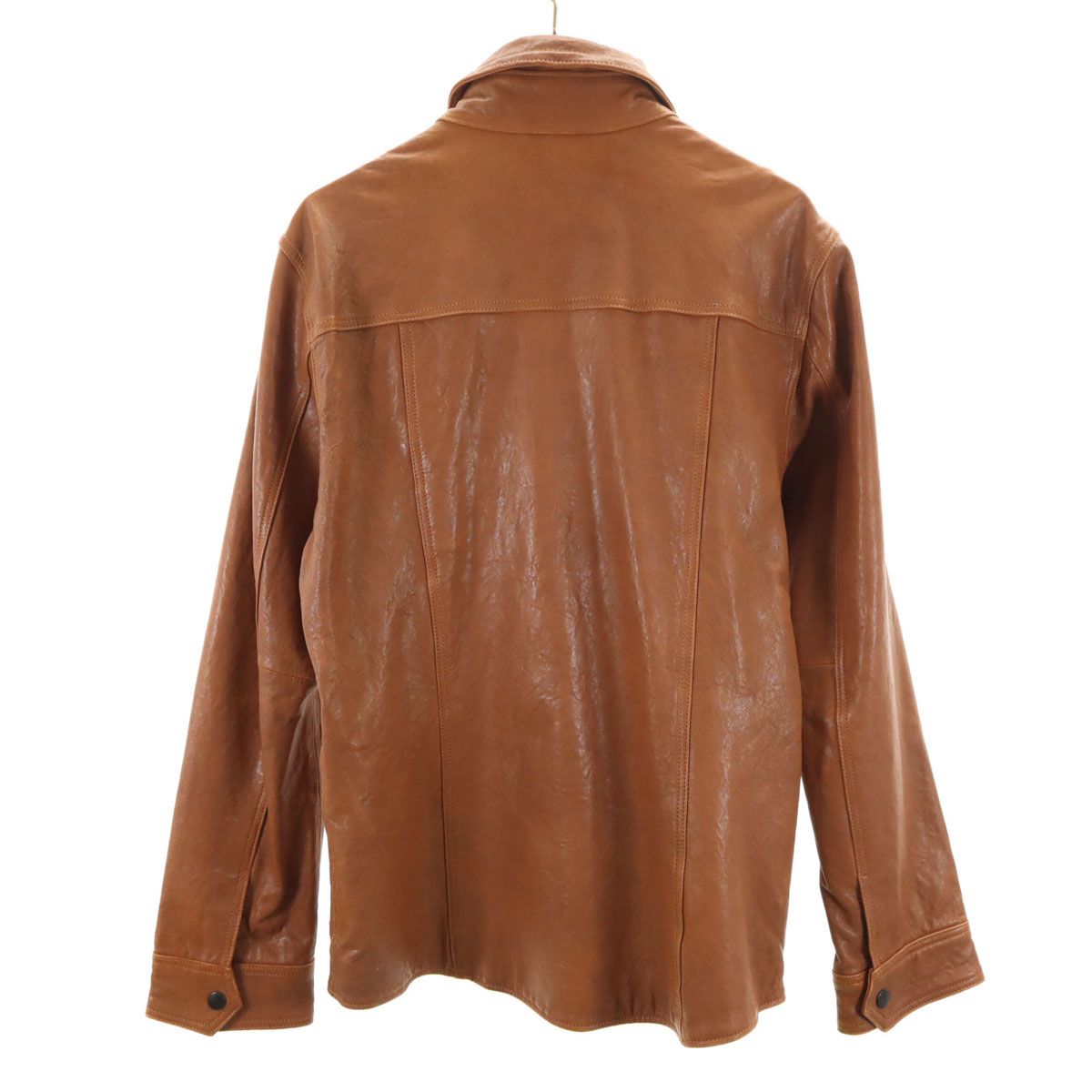 BURBERRY BLACK LABEL バーバリーブラックレーベル 羊革レザー シャツ