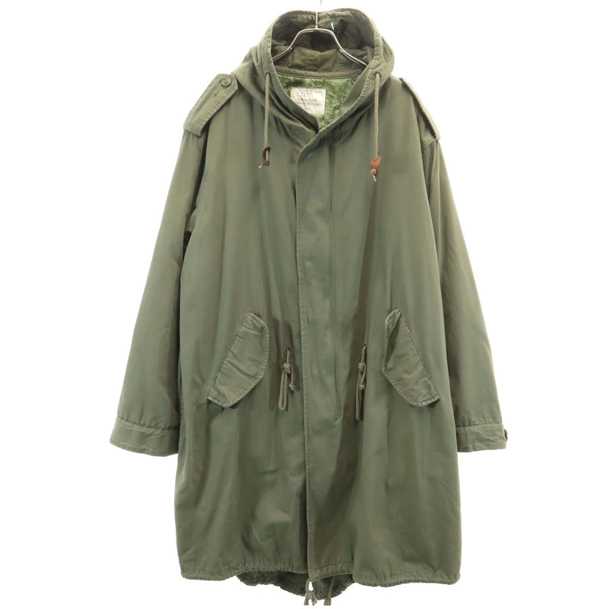 ヒューストンモッズコート　カーキXS HOUSTON ヒューストン モッズコート XS カーキ ライナー付き メンズ