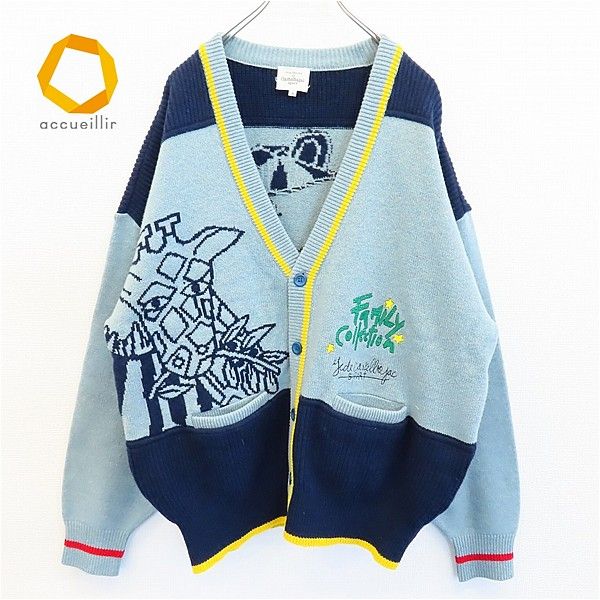 カステルバジャック Castelbajac ニット カーディガン 刺繍 メンズ