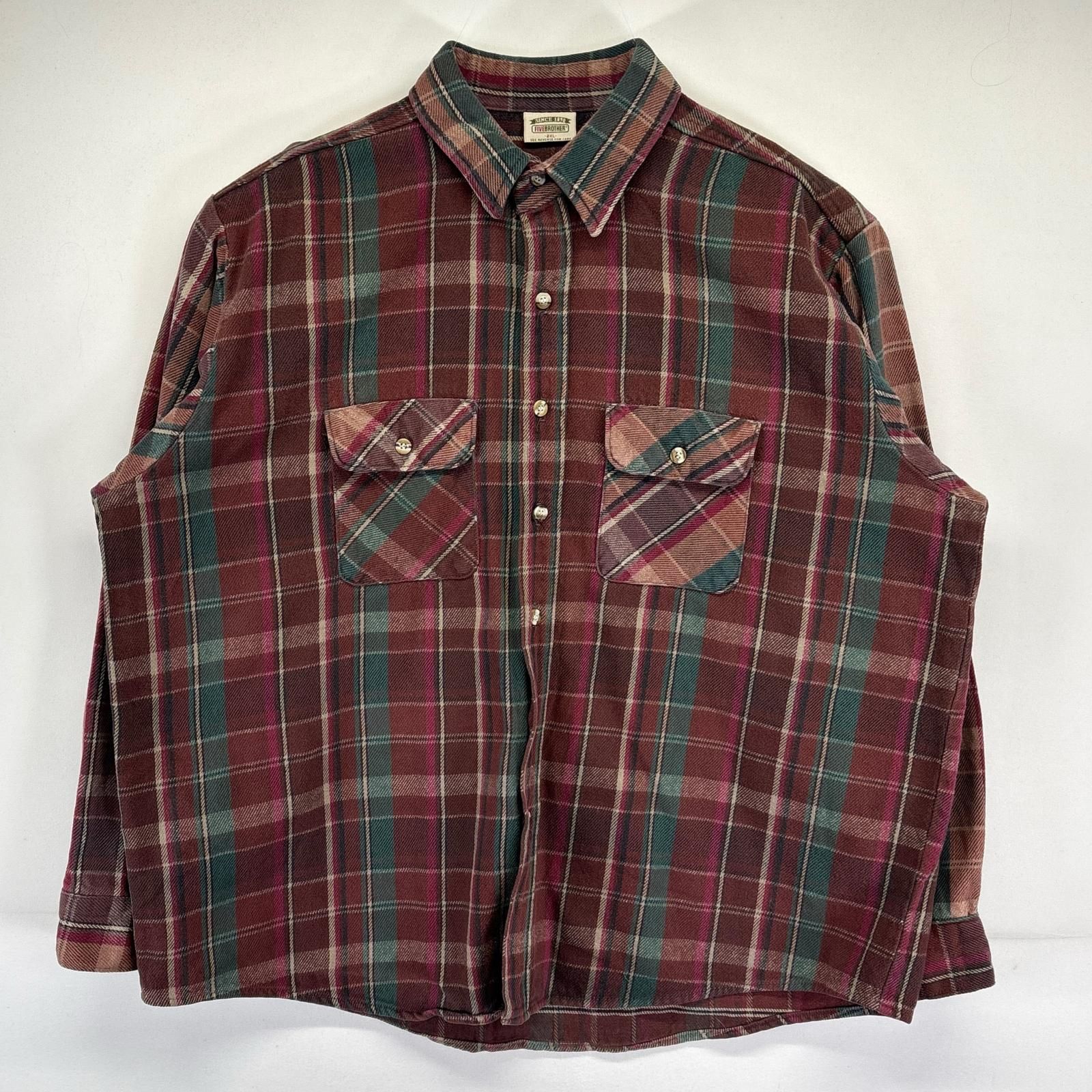 古着 90's/90年代 ファイブブラザー FIVE BROTHER USA製 長袖シャツ