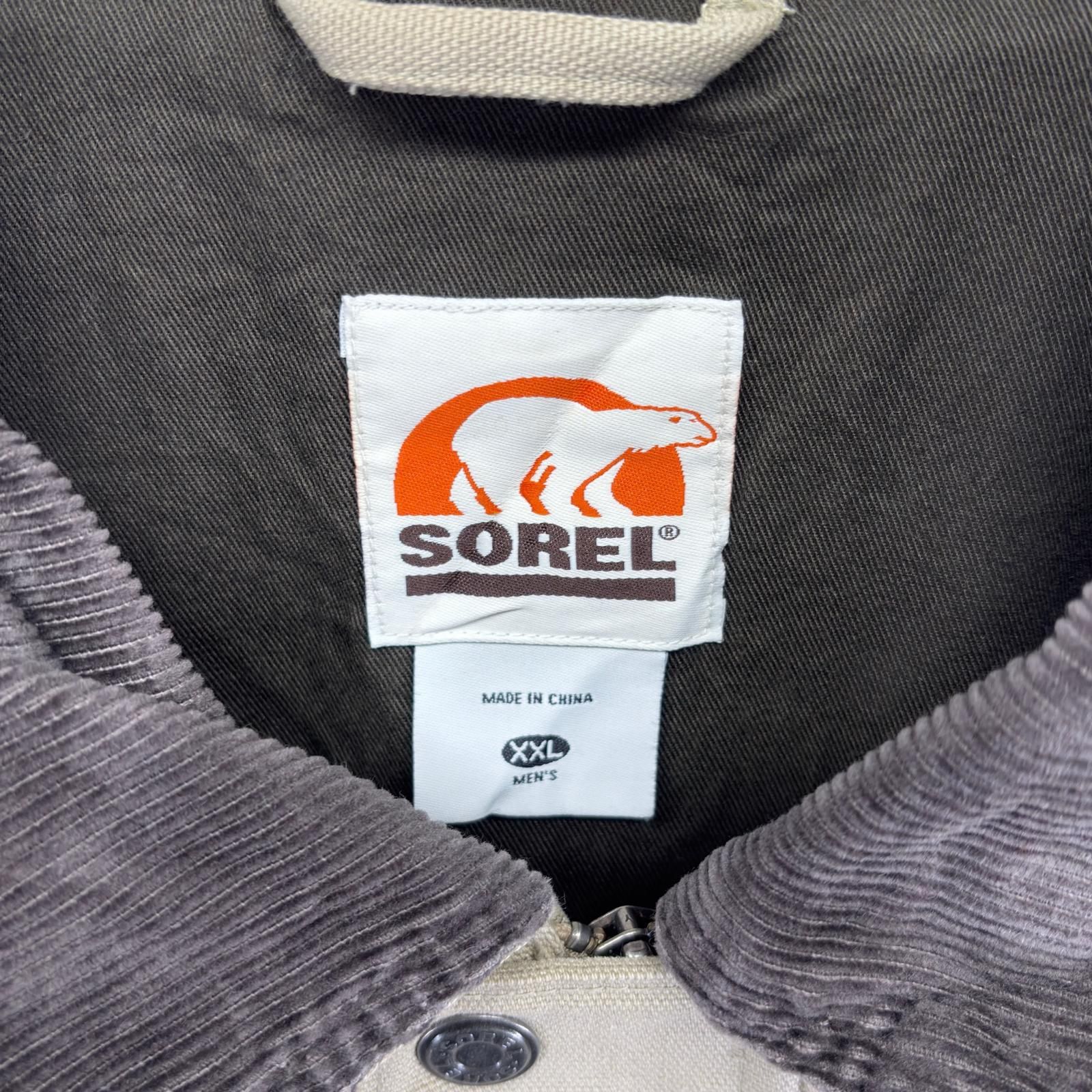 SOREL ダックジャケット　ワークジャケット 古着 SOREL ワークジャケット ダックジャケット 襟コーデュロイ ワン