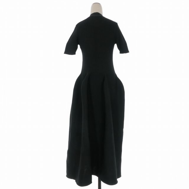 シーエフシーエル CFCL 25 SS POTTERY ショートスリーブ カーディガンドレス ニットワンピース 半袖 1 ブラック 黒