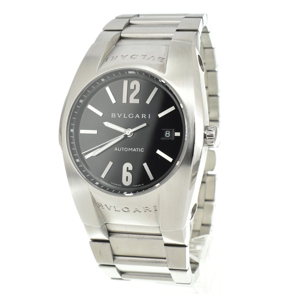 【極美品 OH済み】BVLGARI ブルガリ エルゴン　EG40S 自動巻 ブルガリ 時計□ EG40S エルゴン デイト ステンレス ラバー ブレス