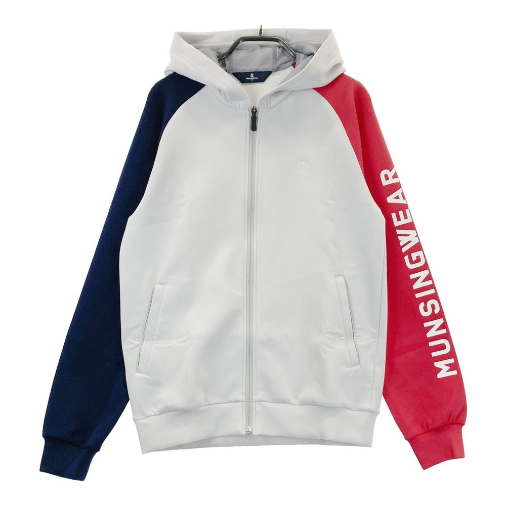 サイズ M MUNSING WEAR マンシングウェア 2025年モデル ジップパーカー グレー系 ゴルフウェア メンズ ストスト