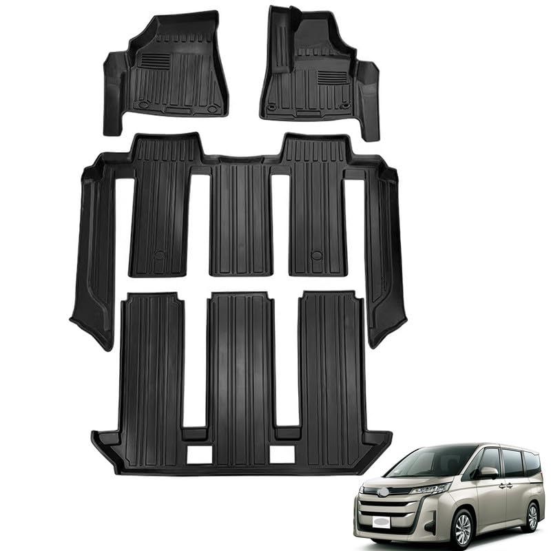 トヨタ との互換性あり ノア ヴォクシー 90系 7人乗用 3 Dフロアマット Dカーマット 車 フロアマット 立体カーマット TPE材質 耐汚れ 抗菌効果 防水 滑り防止 保護パーツ カー用品 1 3列目 4 PCS
