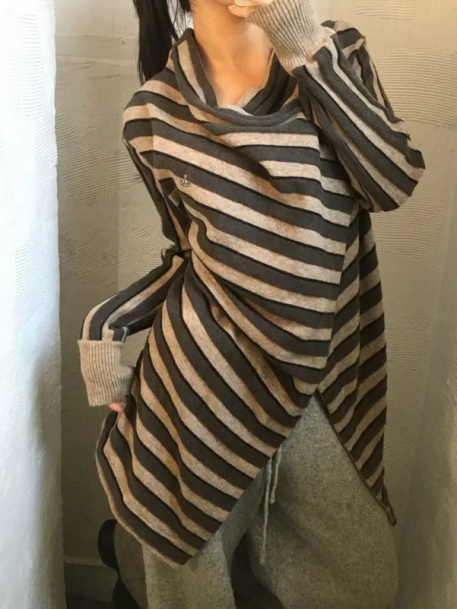 Vivienne Westwood マン ドレープ ストライプ ORB カーディガン