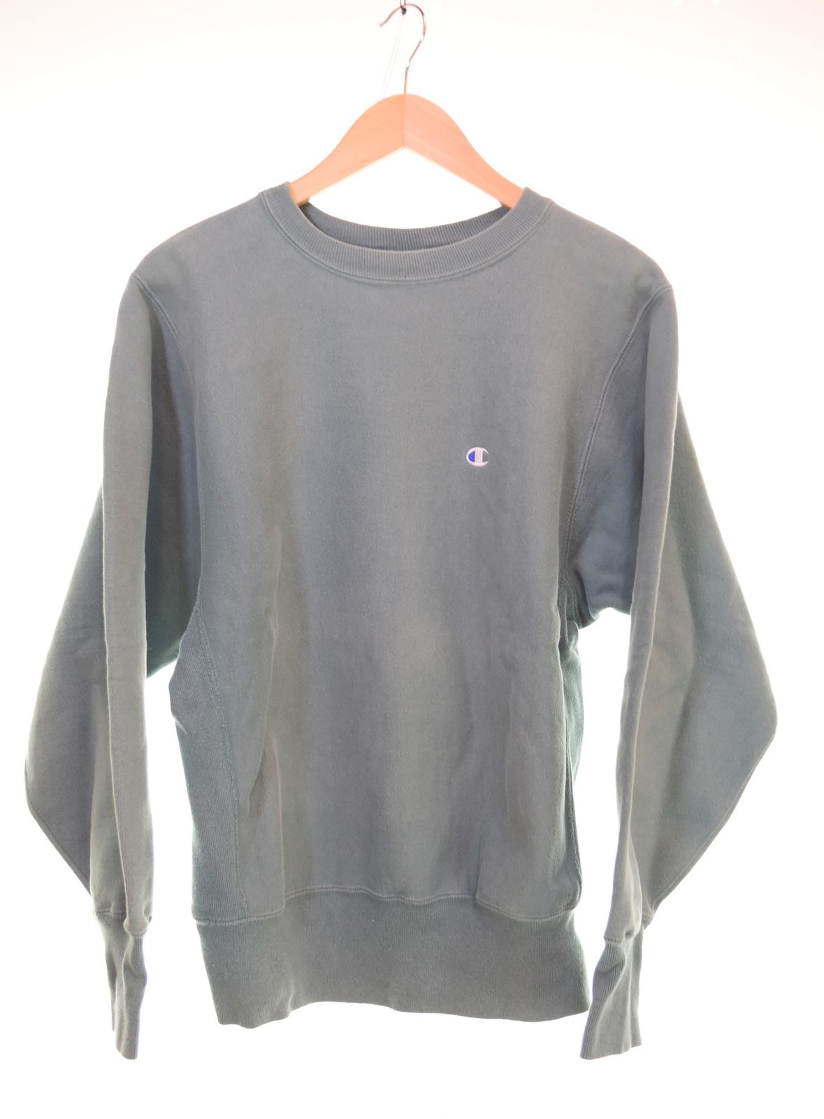 チャンピオン Champion 90 s R W Sweatshirt リバースウィーブ スウェット 目あり 刺繍タグ グリーン Mサイズ 103 MT 3694