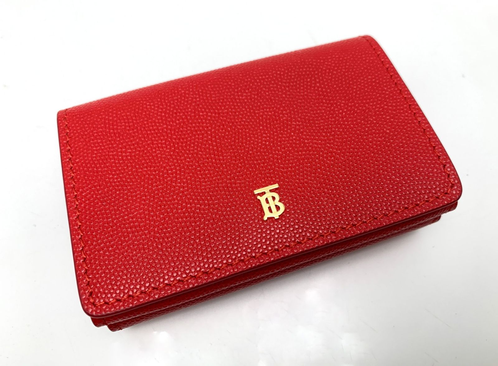 バーバリー 赤 レッド 三つ折りサイフ 8018960 コンパクトウォレット 財布 ブランド