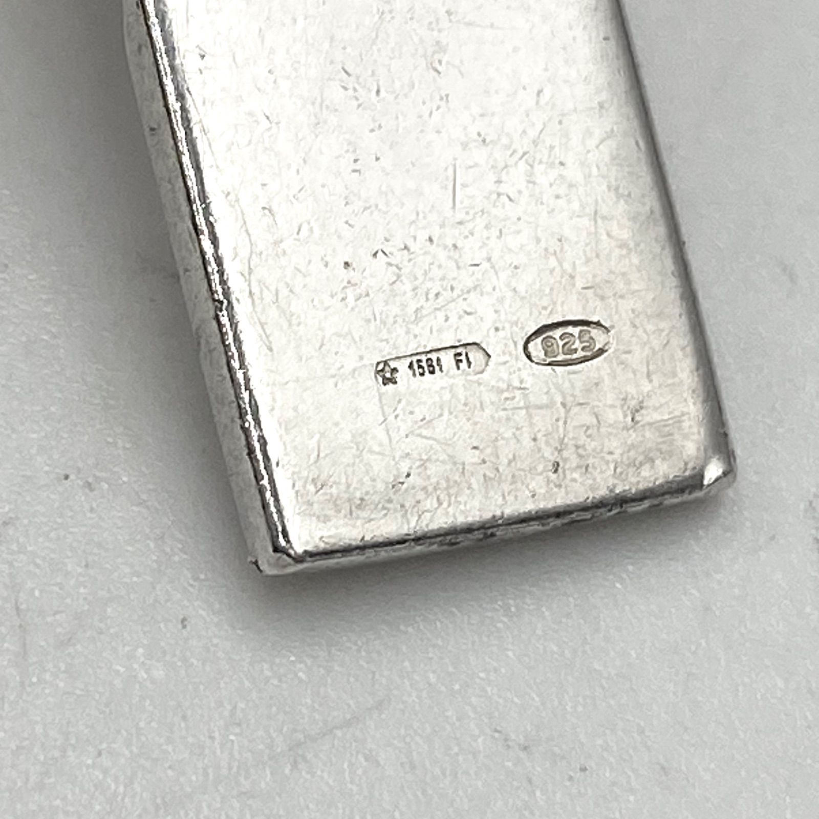 GUCCI グッチ ロゴプレート ネックレス チョーカー シルバー925 G ロゴ 