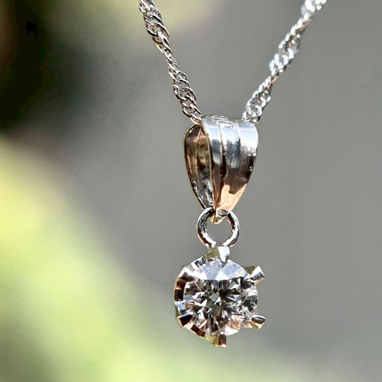 Pt900 Z_21 Pt900/Pt850 ダイヤモンド0.389ct ペンダントネックレス