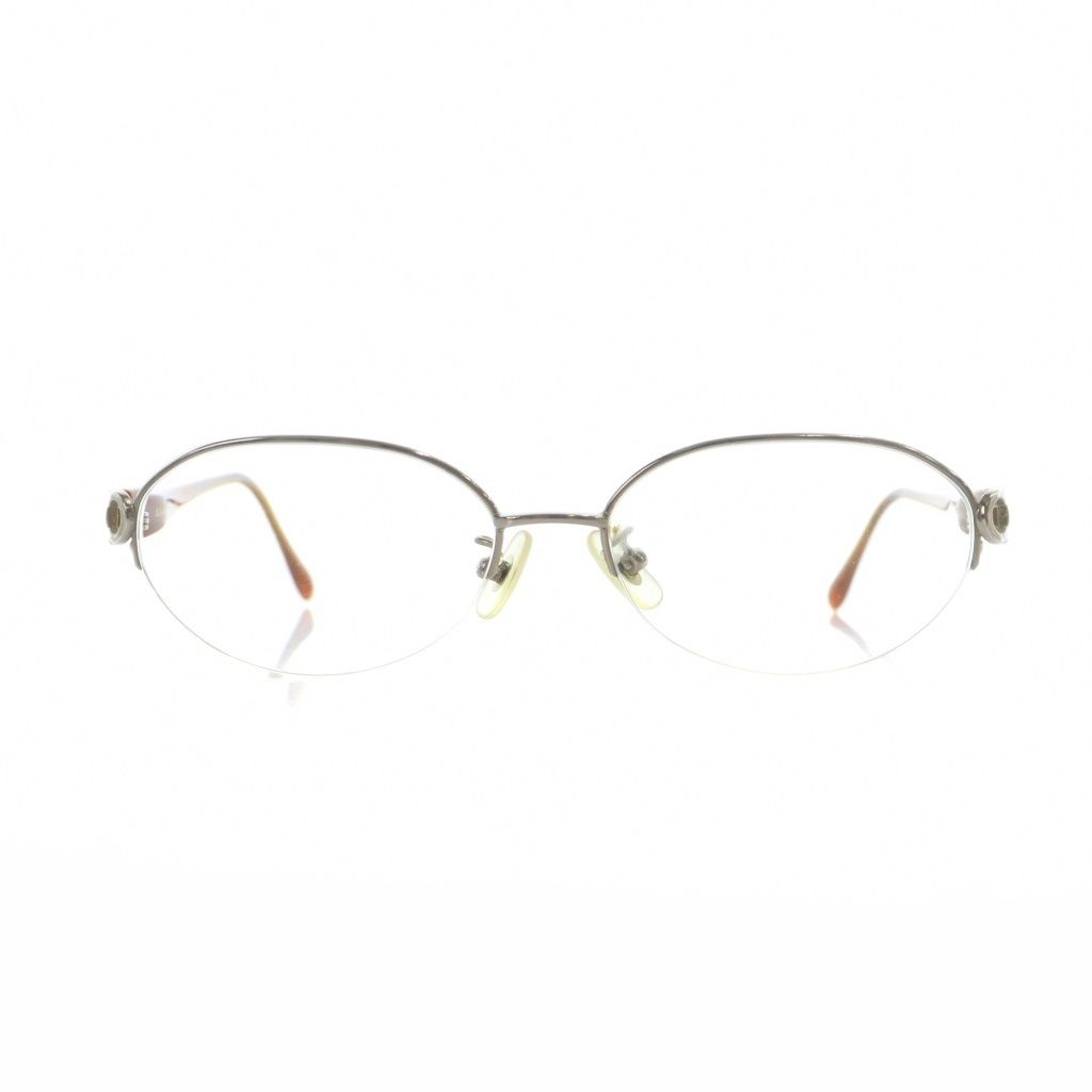 サルヴァトーレフェラガモ Salvatore Ferragamo 眼鏡 めがね ハーフリム ガンチーニ 度あり 52□16-135 茶 ブラウン GY 18 |MQ