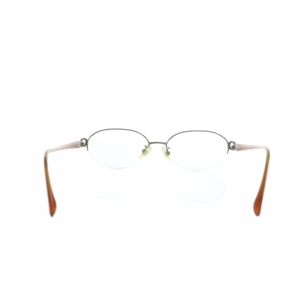 サルヴァトーレフェラガモ Salvatore Ferragamo 眼鏡 めがね ハーフリム ガンチーニ 度あり 52□16-135 茶 ブラウン GY 18 |MQ