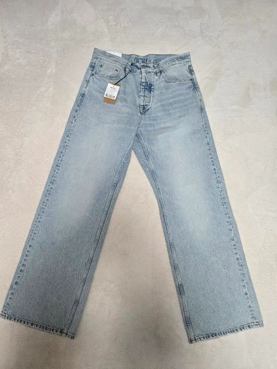 HOPE ライトブルー デニム ワイド パンツ 32