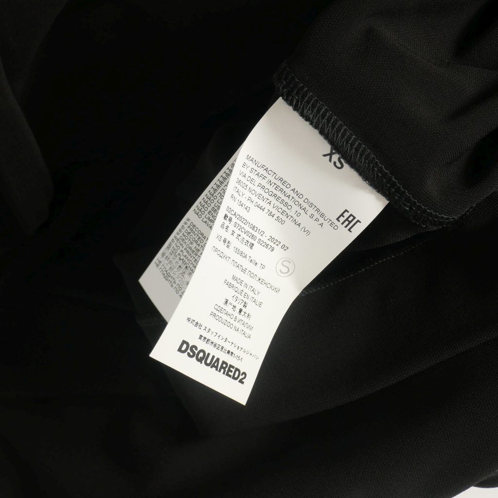 ディースクエアード DSQUARED2 23AW レーヨン タイトワンピース ドレス