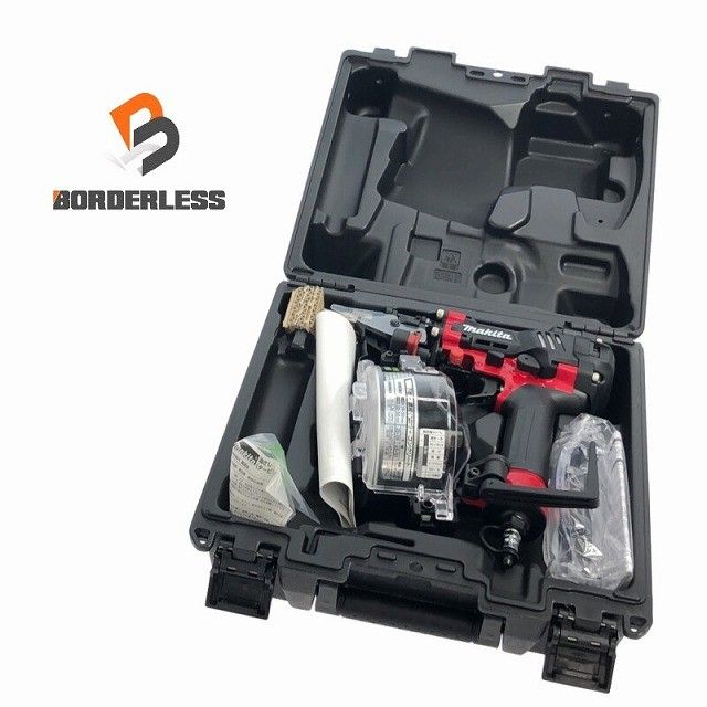 ♥品 makita マキタ 50 mm 高圧エア釘打ち機 AN 534 H 赤|レッド 本体 パーツ ケース ロール釘打ち|クギ打 コイルネイラ121062