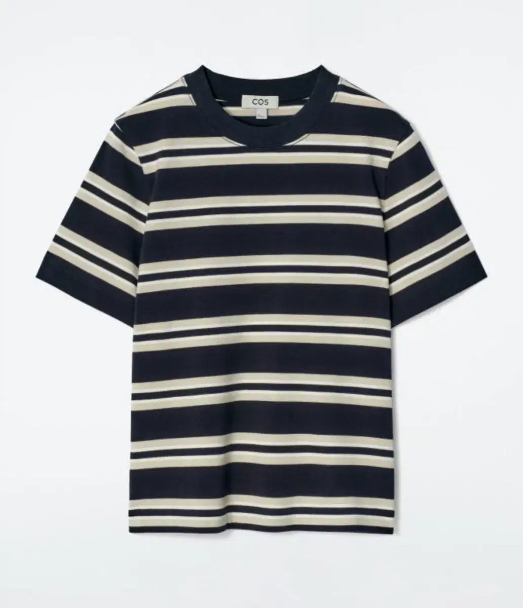 COS コス クリーン カット レギュラー Tシャツ ネイビー M