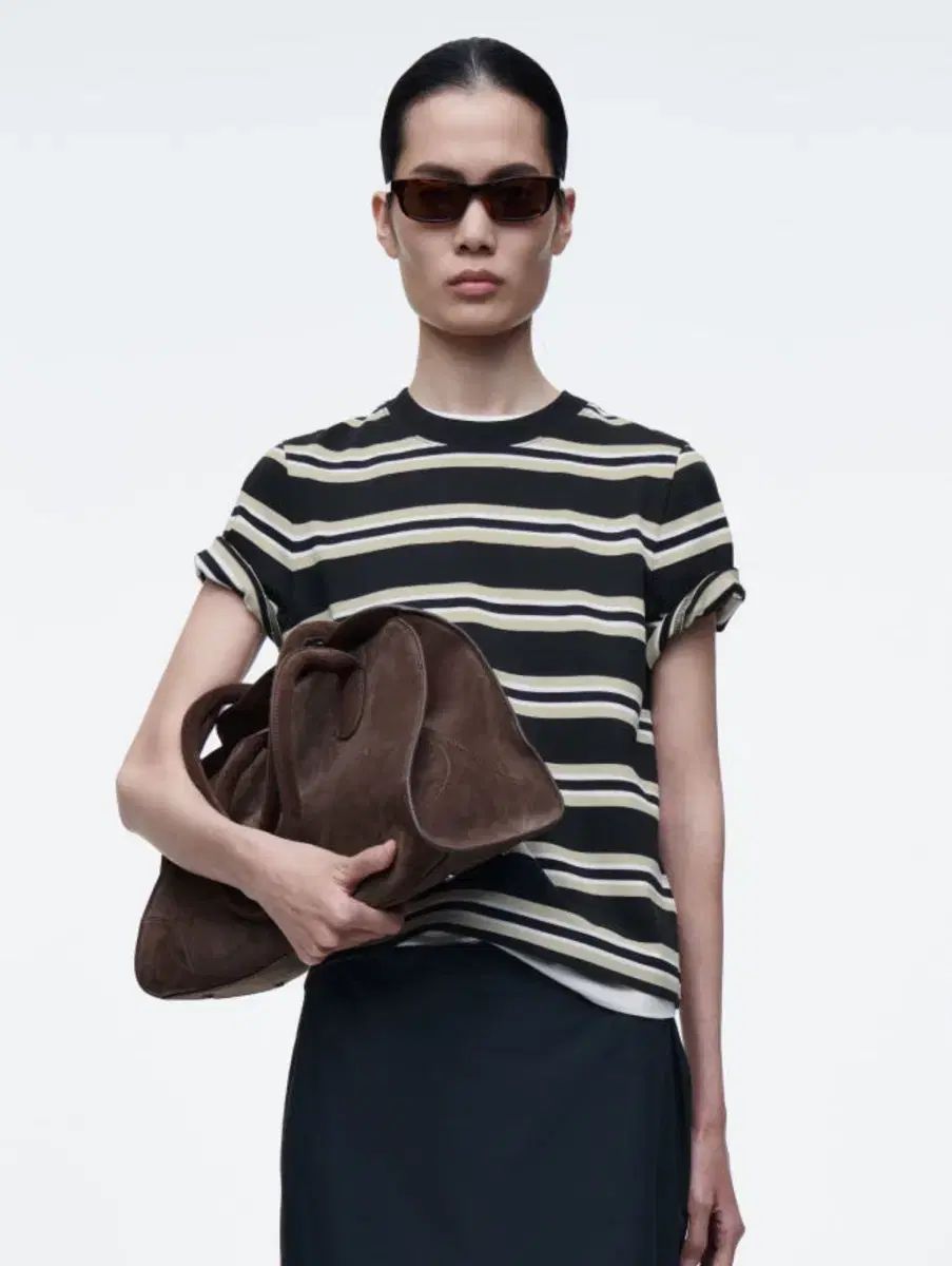 COS コス クリーン カット レギュラー Tシャツ ネイビー M 半袖(Tシャツ) Tシャツ カットソー トップス